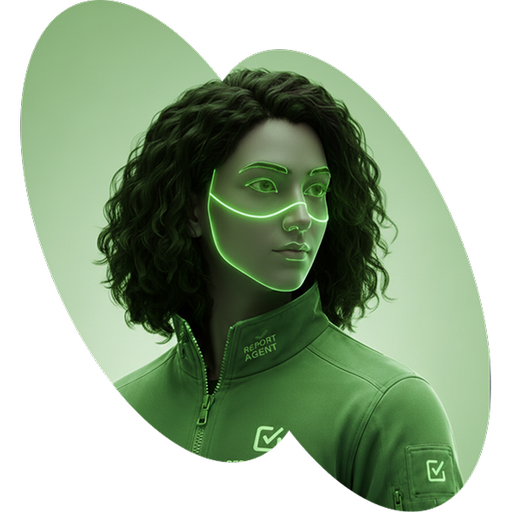 Report agent — illustrated portrait