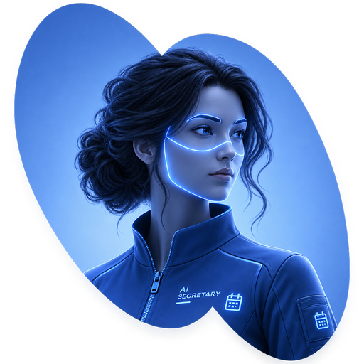 AI Secretary — illustrated portrait
